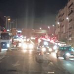 Messina, sujeira no asfalto de Galati: trânsito lento na State Road 114