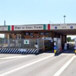 Porto de Gioia Tauro, guarnição no portão contra o trânsito de material bélico