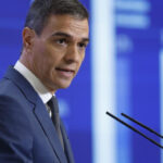 Espanha, a Guardia Civil na sede do Partido Socialista em Madrid