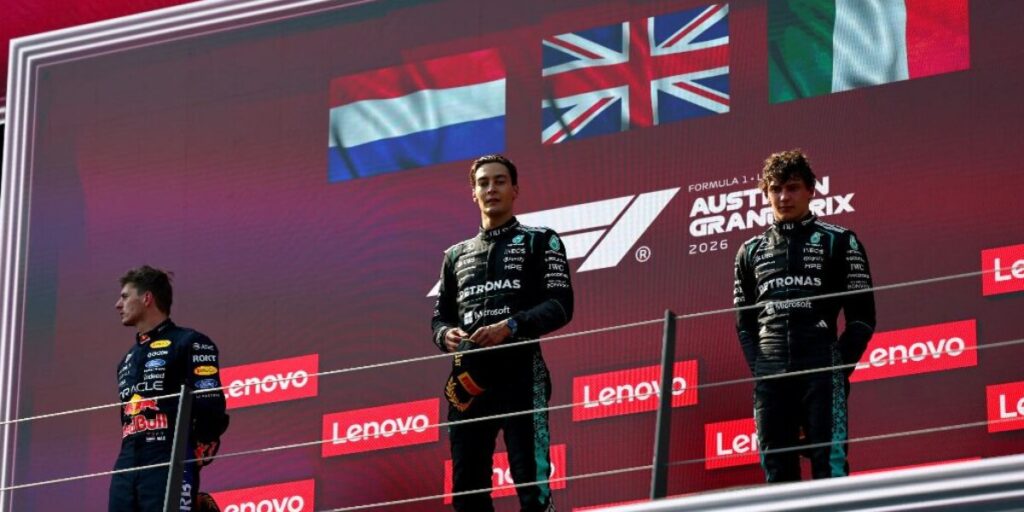 Grande Prêmio da Áustria, Russell triunfa. Verstappen e Antonelli no pódio, Ferrari de Hamilton apenas em quinto