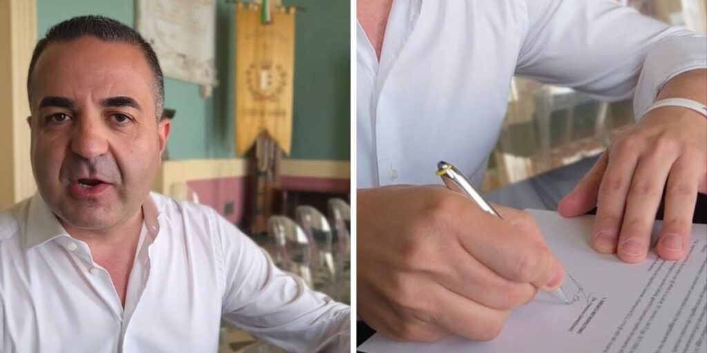 Reggio Calabria: o primeiro dia de Cannizzaro como prefeito e uma das primeiras assinaturas vai para as redes sociais