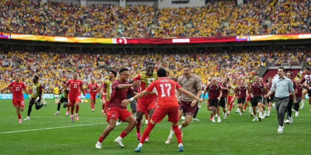 A Suíça se classificou pela última vez para as quartas de final, depois de um empate em 0 a 0 aos 120 minutos, derrotou a Colômbia nos pênaltis