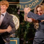 Alguns passos e sorrisos, Sinner com Noskova para o baile dos campeões de Wimbledon. E a Inglaterra comemora isso