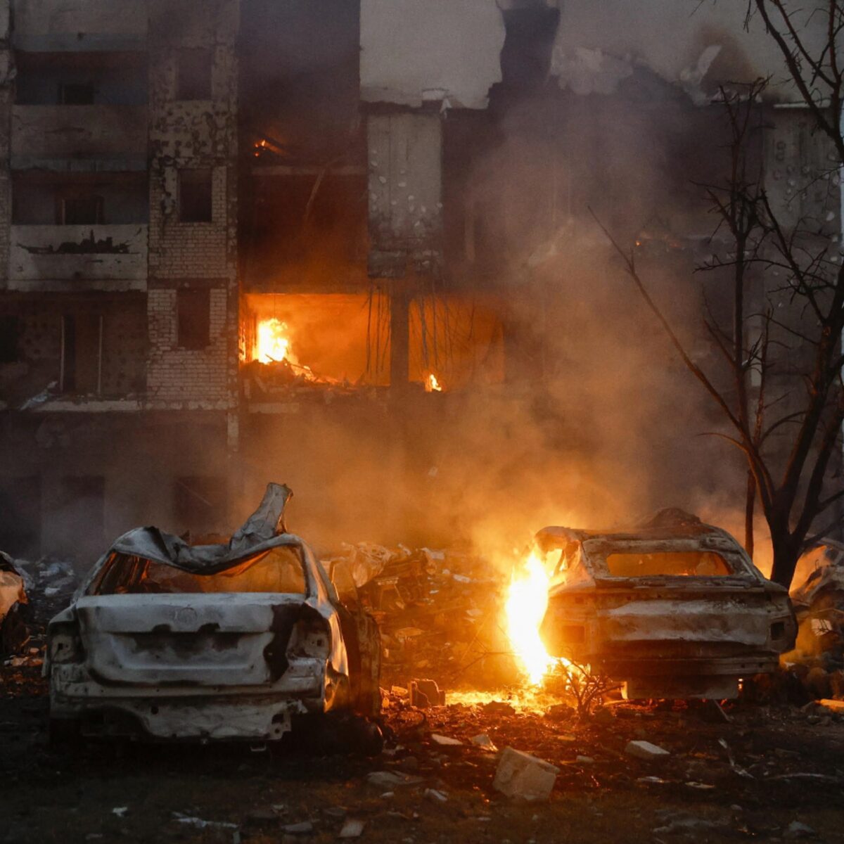 Bombardeio russo em Kiev