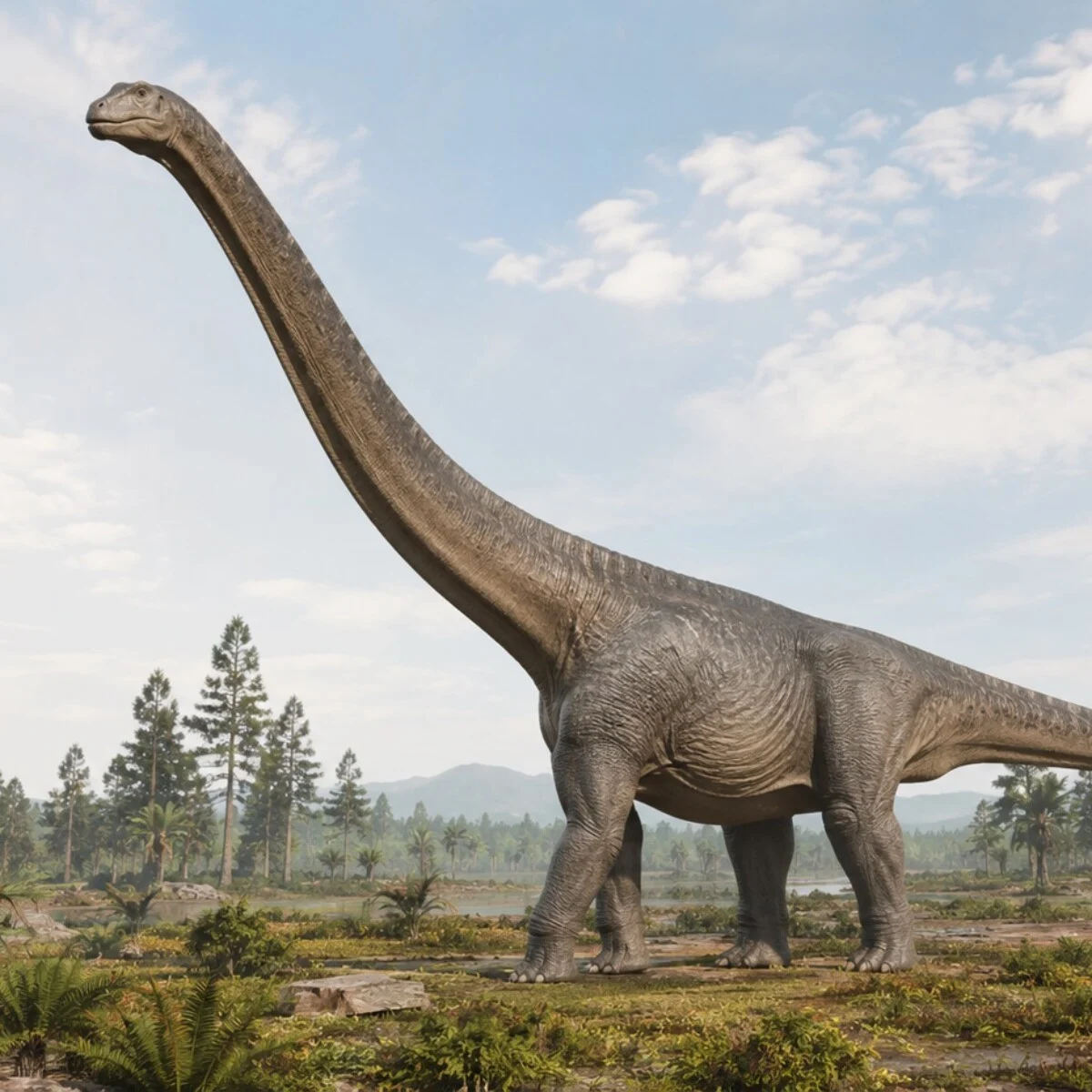 Um dinossauro de 20 metros de comprimento descoberto na Tailândia, com pescoço da altura de um prédio de três andares