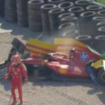 F1, GP de Monza: Leclerc abandona após acidente na terceira volta. Ele está ileso