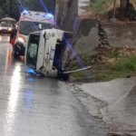 Colisão na rodovia estadual 113 em Capo d'Orlando: capotamento de carro, um ferido